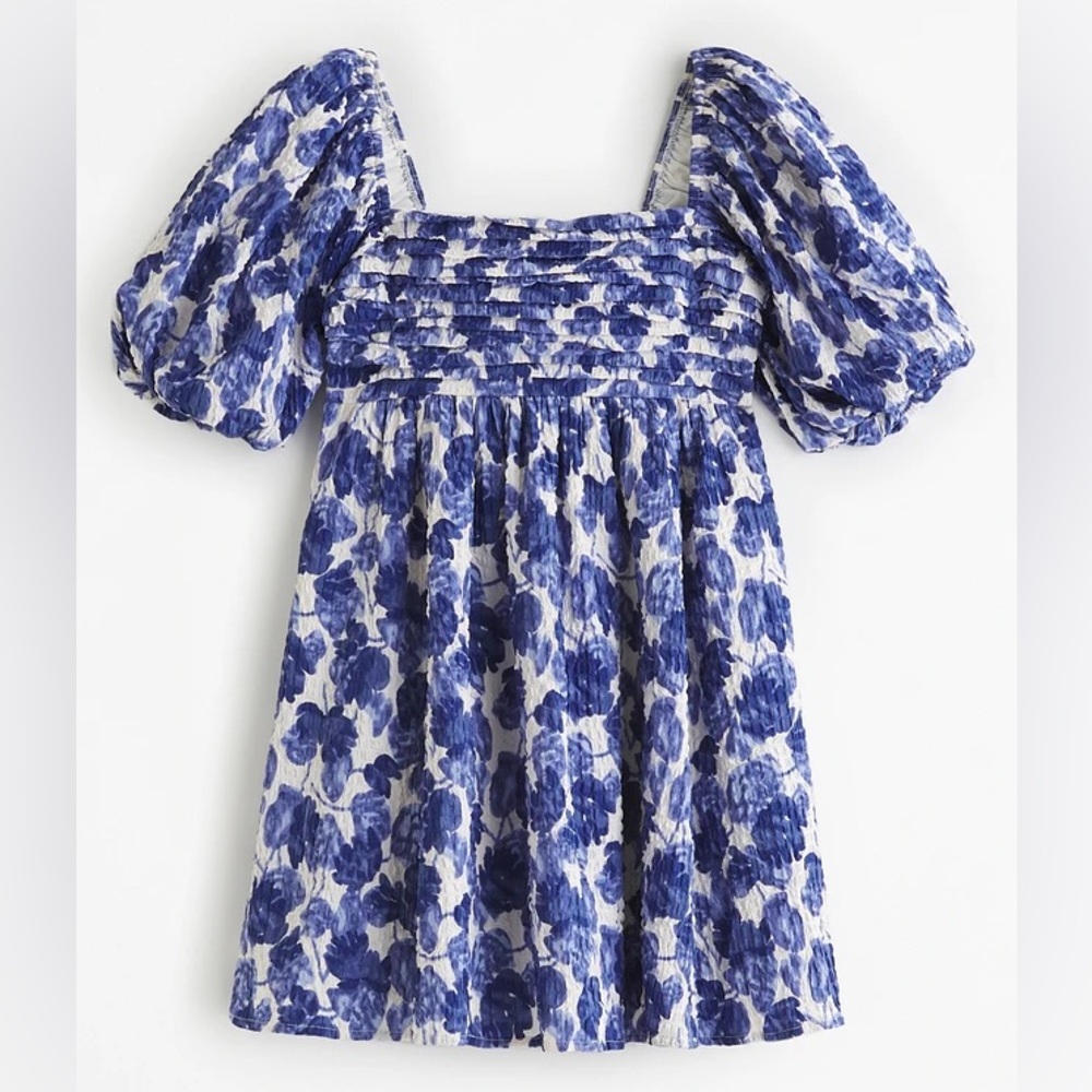 Abercrombie Emerson Textured Puff Sleeve Mini Dress